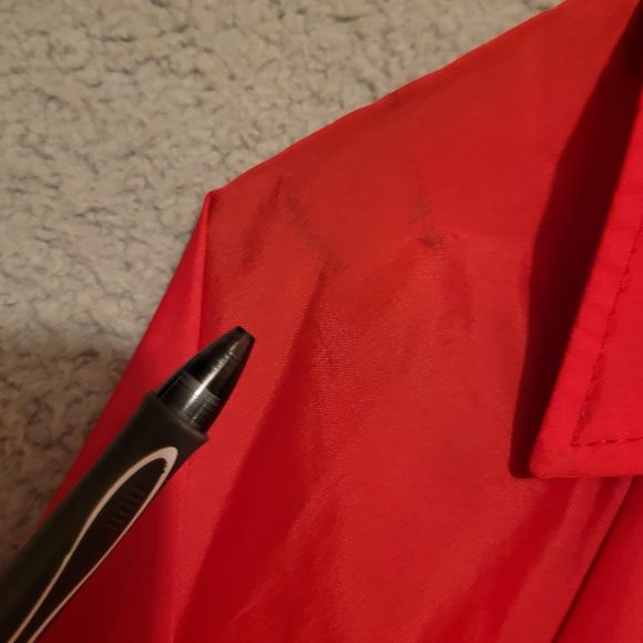 Vintage Ligon Nationwide Mens Red Medium Snap Button Pullover Jacket Made In USA - Picture 8 of 12